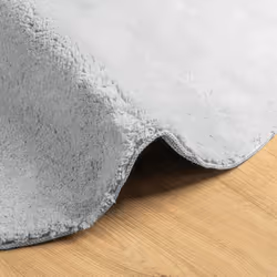 vidaXL Rug Short Pile Soft and Washable Floor Mat Area Rug Bedroom Carpet - grey, 120 cm - Additional view 5