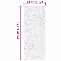 vidaXL Rug Short Pile Soft and Washable Floor Mat Area Rug Bedroom Carpet - green, 80 x 200 cm - Additional view 3