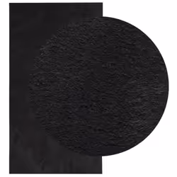 vidaXL Rug Short Pile Soft and Washable Floor Mat Area Rug Bedroom Carpet - black, 60 x 110 cm