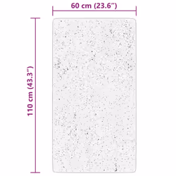 vidaXL Rug Short Pile Soft and Washable Floor Mat Area Rug Bedroom Carpet - black, 60 x 110 cm