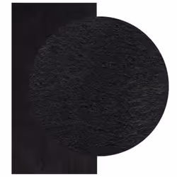 vidaXL Rug Short Pile Soft and Washable Floor Mat Area Rug Bedroom Carpet - black, 100 x 200 cm - Additional view 2