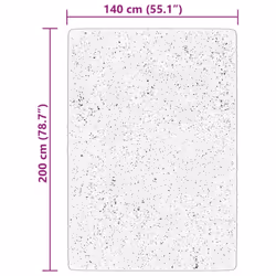 vidaXL Rug Short Pile Soft and Washable Floor Mat Area Rug Bedroom Carpet - black, 140 x 200 cm - Additional view 9