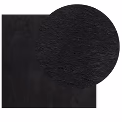 vidaXL Rug Short Pile Soft and Washable Floor Mat Area Rug Bedroom Carpet - black, 200 x 200 cm - Additional view 2