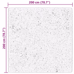 vidaXL Rug Short Pile Soft and Washable Floor Mat Area Rug Bedroom Carpet - black, 200 x 200 cm - Additional view 3
