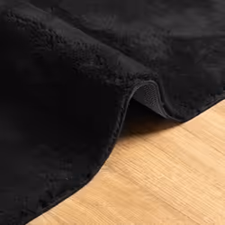 vidaXL Rug Short Pile Soft and Washable Floor Mat Area Rug Bedroom Carpet - black, 200 x 200 cm - Additional view 5