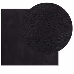 vidaXL Rug Short Pile Soft and Washable Floor Mat Area Rug Bedroom Carpet - black, 240 x 240 cm - Additional view 2