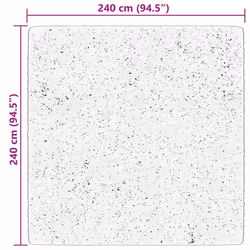 vidaXL Rug Short Pile Soft and Washable Floor Mat Area Rug Bedroom Carpet - black, 240 x 240 cm - Additional view 9