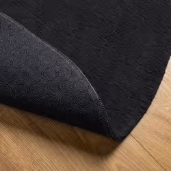 vidaXL Rug Short Pile Soft and Washable Floor Mat Area Rug Bedroom Carpet - black, 100 cm - Additional view 4