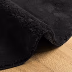 vidaXL Rug Short Pile Soft and Washable Floor Mat Area Rug Bedroom Carpet - black, 100 cm - Additional view 5