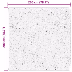 vidaXL Rug Short Pile Soft and Washable Floor Mat Area Rug Bedroom Carpet - blue, 200 x 200 cm