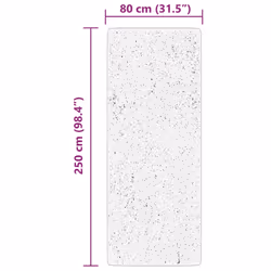 vidaXL Rug Short Pile Soft and Washable Floor Mat Area Rug Bedroom Carpet - blush, 80 x 250 cm - Additional view 9