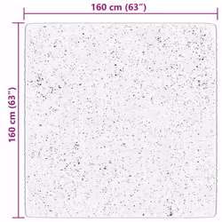 vidaXL Rug Short Pile Soft and Washable Floor Mat Area Rug Bedroom Carpet - blush, 160 x 160 cm - Additional view 3