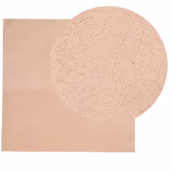 vidaXL Rug Short Pile Soft and Washable Floor Mat Area Rug Bedroom Carpet - blush, 200 x 200 cm - Additional view 2