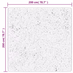 vidaXL Rug Short Pile Soft and Washable Floor Mat Area Rug Bedroom Carpet - blush, 200 x 200 cm - Additional view 8