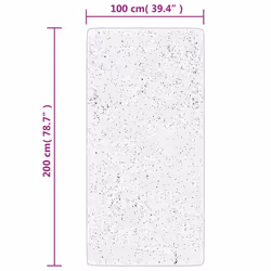 vidaXL Shaggy Rug Floor Mat Fluffy Rug Area Rug PAMPLONA High Pile Modern - cream and black, 100 x 200 cm - Additional view 3