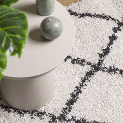 vidaXL Shaggy Rug Floor Mat Fluffy Rug Area Rug PAMPLONA High Pile Modern - cream and black, 100 x 200 cm - Additional view 6