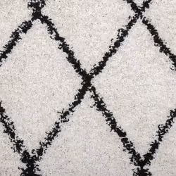 vidaXL Shaggy Rug Floor Mat Fluffy Rug Area Rug PAMPLONA High Pile Modern - cream and black, 100 x 200 cm - Additional view 8