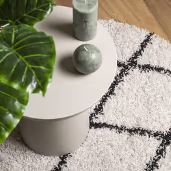 vidaXL Shaggy Rug Floor Mat Fluffy Rug Area Rug PAMPLONA High Pile Modern - cream and black, 120 cm - Additional view 6