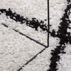 vidaXL Shaggy Rug Floor Mat Fluffy Rug Area Rug PAMPLONA High Pile Modern - cream and black, 280 cm - Additional view 7