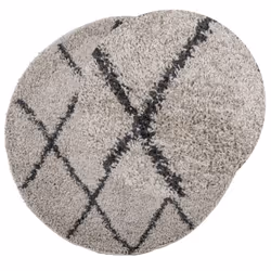 vidaXL Shaggy Rug Floor Mat Fluffy Rug Area Rug PAMPLONA High Pile Modern - beige and anthracite, 80 cm - Additional view 2