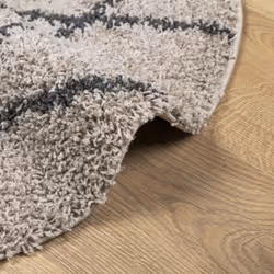 vidaXL Shaggy Rug Floor Mat Fluffy Rug Area Rug PAMPLONA High Pile Modern - beige and anthracite, 80 cm - Additional view 5