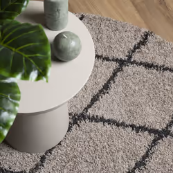 vidaXL Shaggy Rug Floor Mat Fluffy Rug Area Rug PAMPLONA High Pile Modern - beige and anthracite, 80 cm - Additional view 6