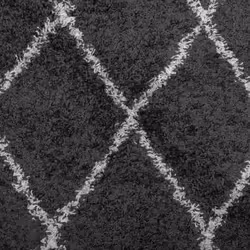 vidaXL Shaggy Rug Floor Mat Fluffy Rug Area Rug PAMPLONA High Pile Modern - black and cream, 120 x 120 cm - Additional view 8