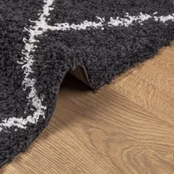 vidaXL Shaggy Rug Floor Mat Fluffy Rug Area Rug PAMPLONA High Pile Modern - black and cream, 240 x 340 cm - Additional view 5