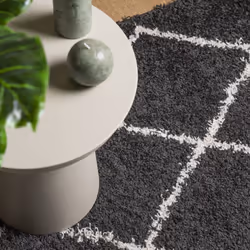 vidaXL Shaggy Rug Floor Mat Fluffy Rug Area Rug PAMPLONA High Pile Modern - black and cream, 240 x 340 cm - Additional view 6