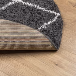 vidaXL Shaggy Rug Floor Mat Fluffy Rug Area Rug PAMPLONA High Pile Modern - black and cream, 280 cm - Additional view 4