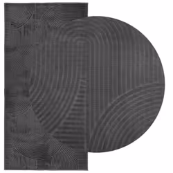 vidaXL Rug Fluffy Rug Floor Carpet Area Rug IZA Short Pile Scandinavian Look - anthracite, 100200 cm