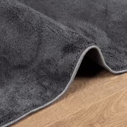 vidaXL Rug Short Pile Soft and Washable Rug Floor Mat Area Rug Anthracite - Additional view 5