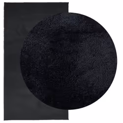 vidaXL Rug Short Pile Soft and Washable Rug Floor Mat Area Rug Carpet Black
