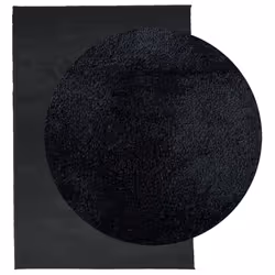 vidaXL Rug Short Pile Soft and Washable Rug Floor Mat Area Rug Carpet Black