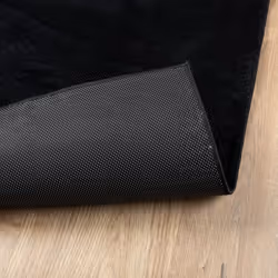 vidaXL Rug Short Pile Soft and Washable Rug Floor Mat Area Rug Carpet Black - Additional view 4