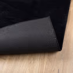 vidaXL Rug Short Pile Soft and Washable Rug Floor Mat Area Rug Carpet Black - Additional view 4