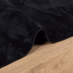 vidaXL Rug Short Pile Soft and Washable Rug Floor Mat Area Rug Carpet Black - Additional view 5