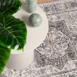 vidaXL Rug Indoor and Outdoor Floor Mat Kitchen Carpet ARBIZU Vintage Design - grey, 80 x 150 cm - Additional view 6