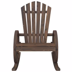 vidaXL Rocking Adirondack Chairs Outdoor Rocking Chair 2 pcs Solid Wood Fir - Additional view 4