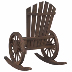 vidaXL Rocking Adirondack Chairs Outdoor Rocking Chair 2 pcs Solid Wood Fir - Additional view 6