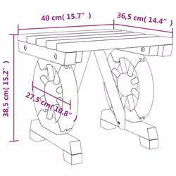 vidaXL Garden Footstools Outdoor Ottoman Garden Footrest 2 pcs Solid Wood Fir - Additional view 8