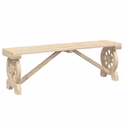 vidaXL Garden Benches Patio Bench Seat Outdoor Bench 2 pcs Solid Wood Fir