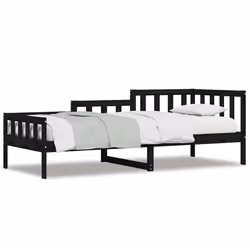 VidaXL 840369, Sofa bed, Black, Pinewood, 2035 mm, 880 mm, 685 mm