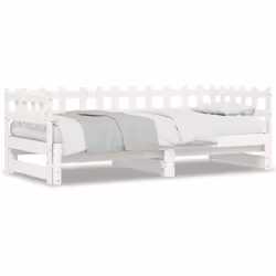 VidaXL 840392, Sofa bed, White, Pinewood, 1935 mm, 980 mm, 685 mm