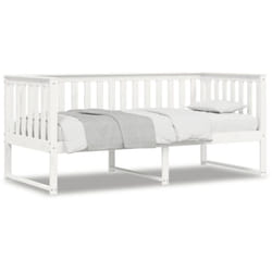 vidaXL Day Bed Sofa Bed Guest Bed Frame Daybed Couch White Solid Wood Pine - 90 x 200 cm