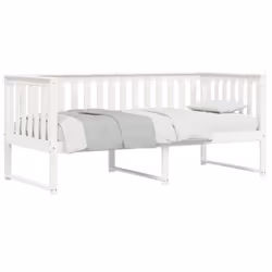vidaXL Day Bed Sofa Bed Guest Bed Frame Daybed Couch White Solid Wood Pine - 90 x 200 cm