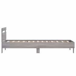 vidaXL Bed Frame with Headboard Bed Base Mattress Foundation Engineered Wood - grey sonoma, 90 x 200 cm - Additional view 5