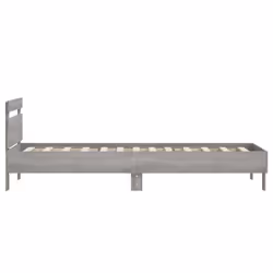 vidaXL Bed Frame with Headboard Bed Base Mattress Foundation Engineered Wood - grey sonoma, 75 x 190 cm - Additional view 5