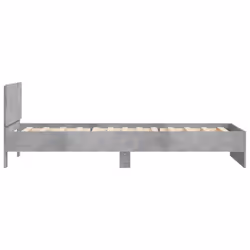 vidaXL Bed Frame with Headboard Bedroom Bed Base Mattress Foundation Bedstead - concrete grey, 100 x 200 cm - Additional view 5