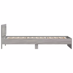 vidaXL Bed Frame with Headboard Bedroom Bed Base Mattress Foundation Bedstead - grey sonoma, 100 x 200 cm - Additional view 5